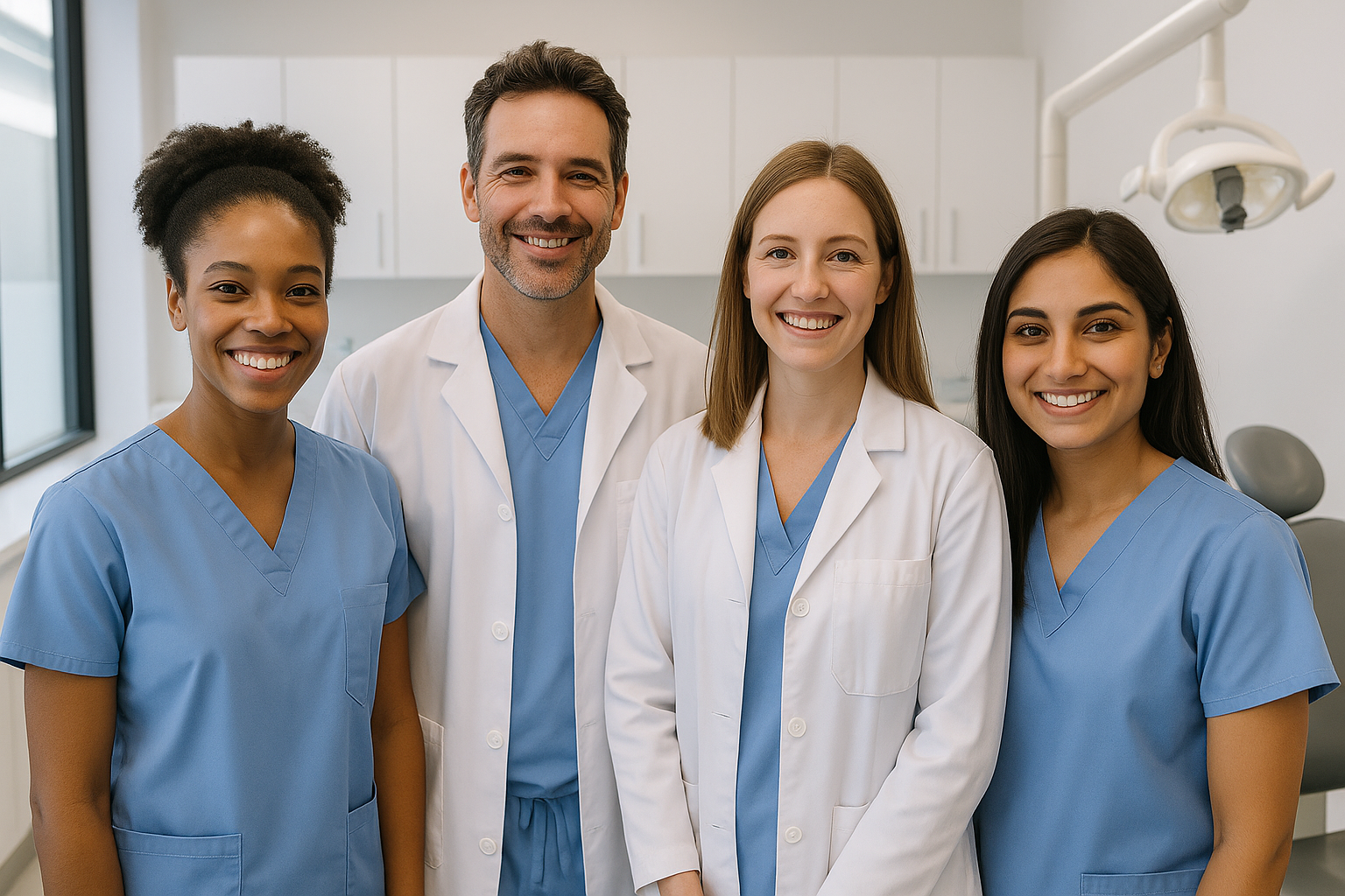 Dental team providing patient care